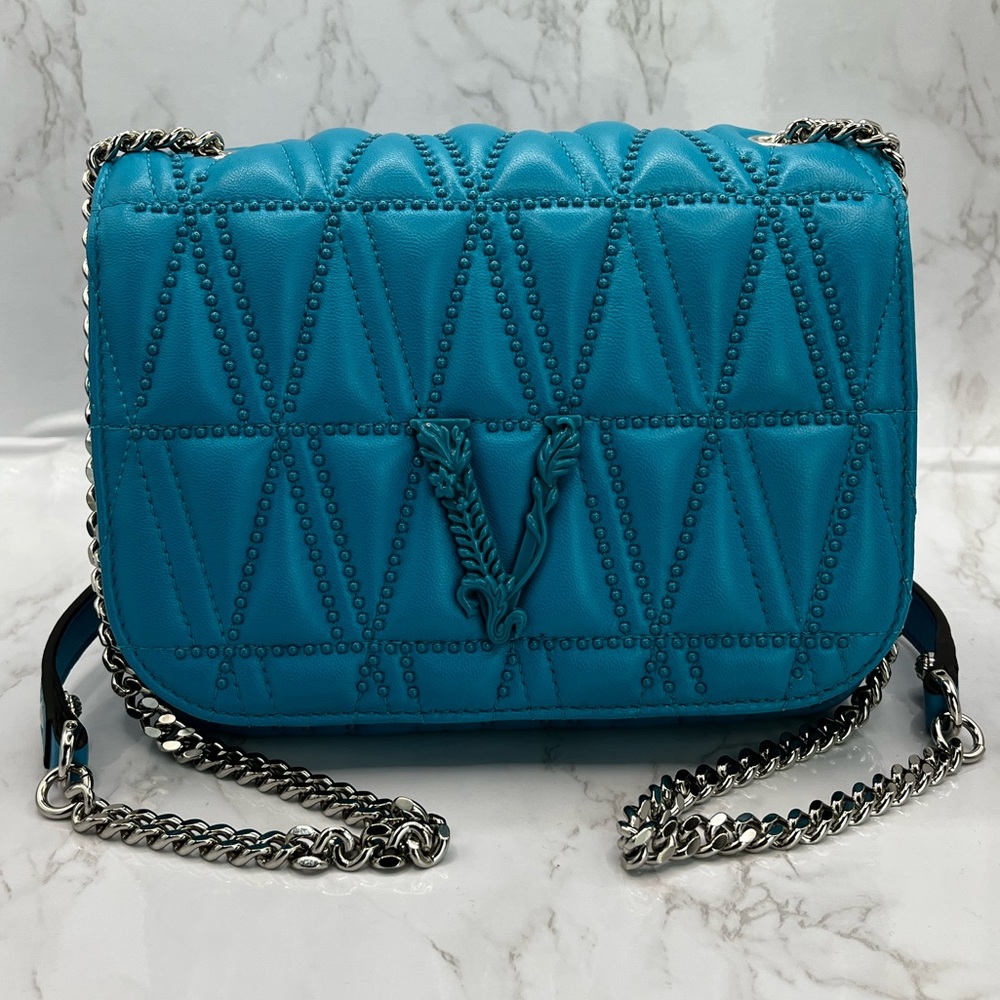 Versace Virtus Quilted Leather Bag